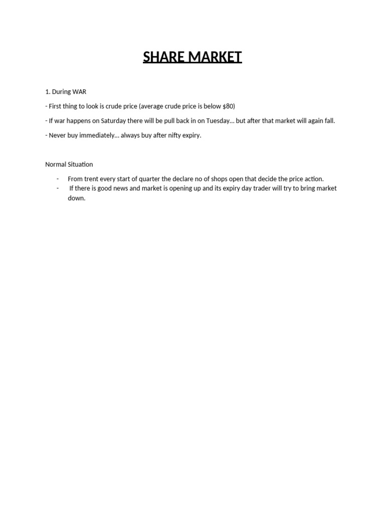 Share Market | PDF
