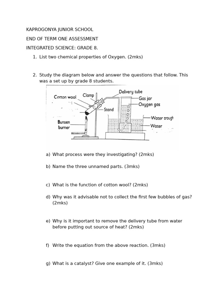 Integrated Science. End Term One 2026 G 7 | PDF | Chemical Elements ...