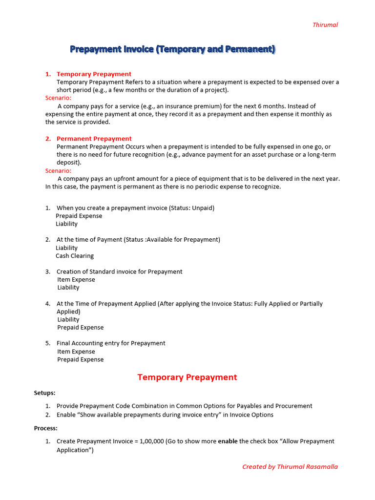 Prepayment | PDF | Accounts Payable | Expense