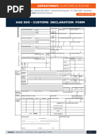 SAD 500 Customs Declaration Overview | PDF | Customs | Paper