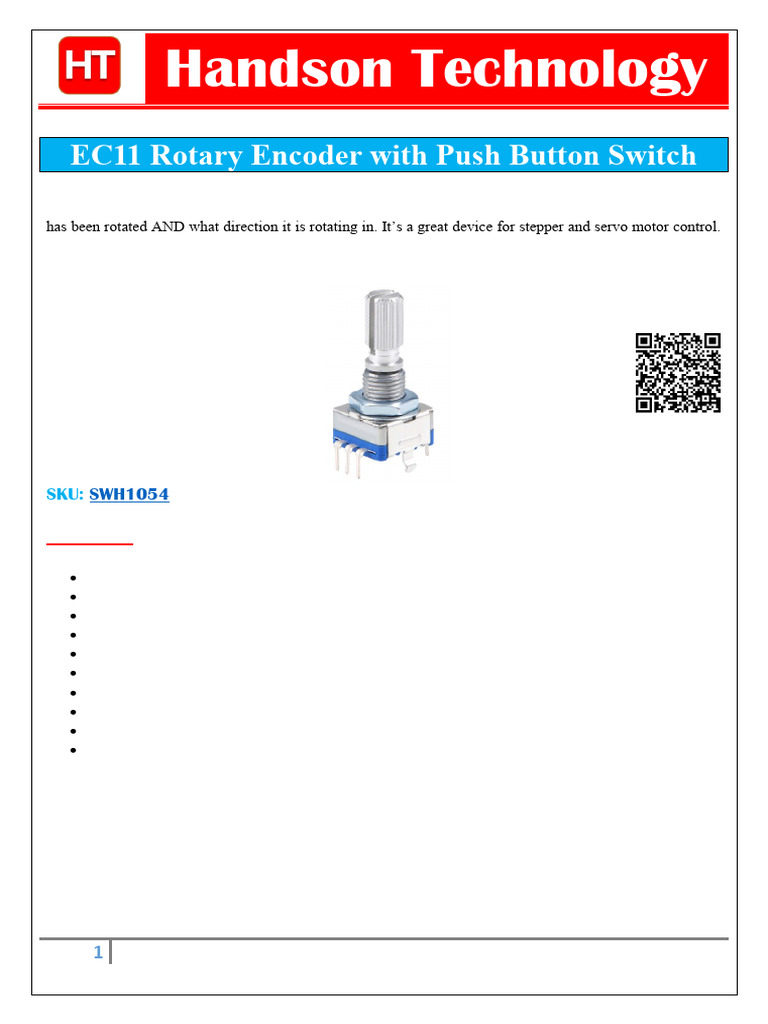EC11 Rotary Encoder | PDF | Electrical Components | Manufactured Goods