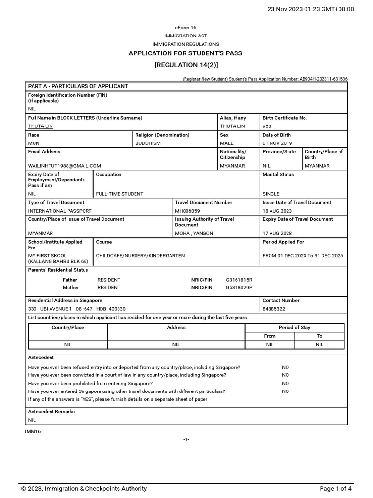 Applicant's EForms | PDF