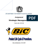 Product Life Cycle and Promotions of BIC