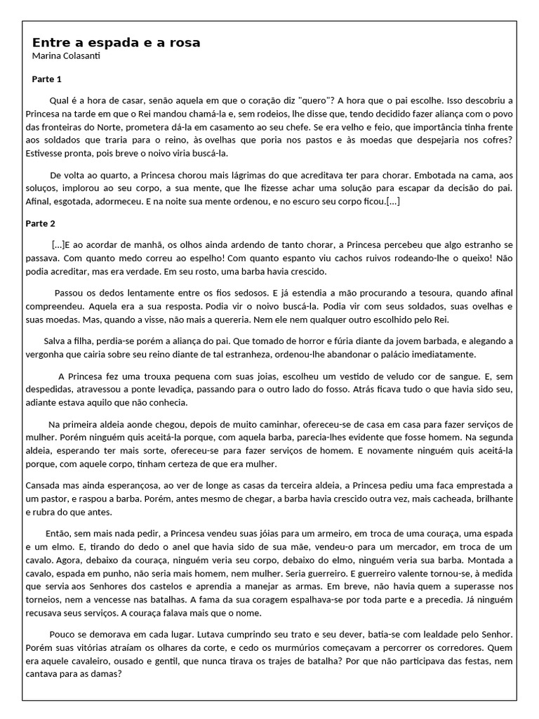 Entre A Espada e A Rosa | PDF | Castelo