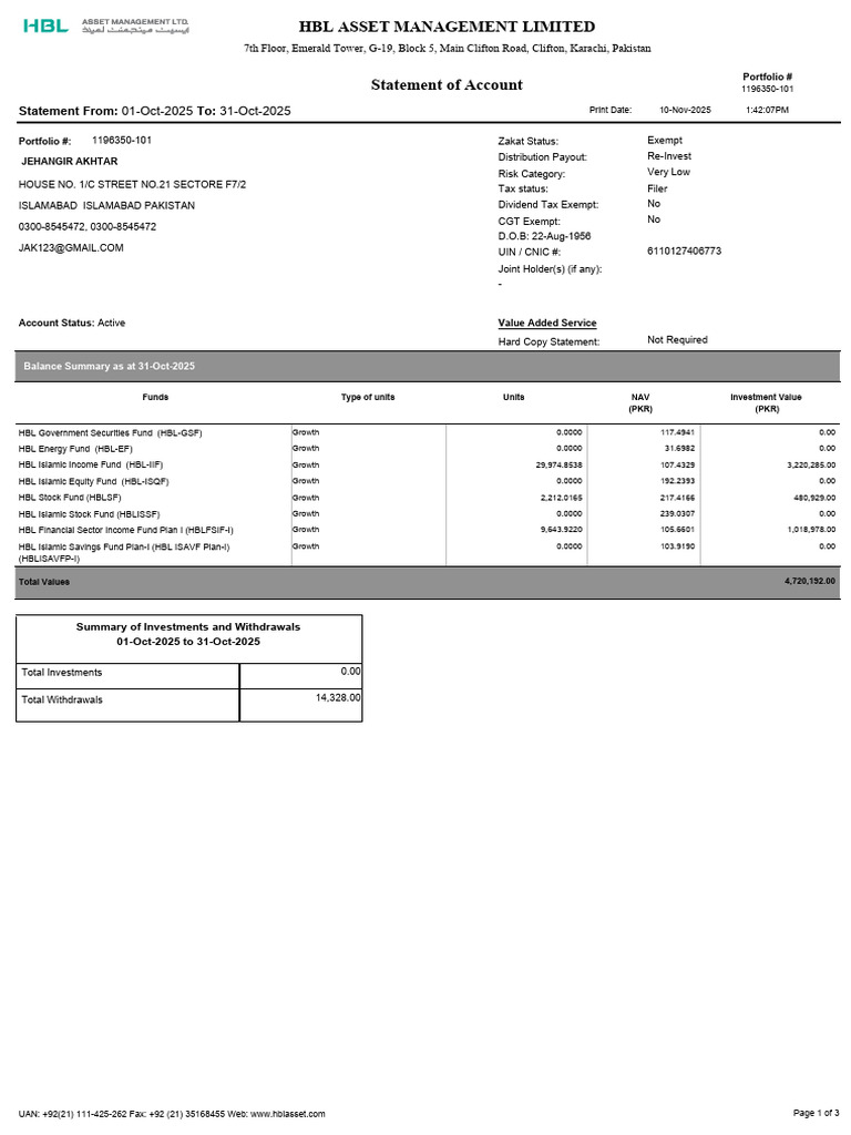 Statement of Accounts Report 10 Nov 2025 01-42-06 PM | PDF | Dividend ...
