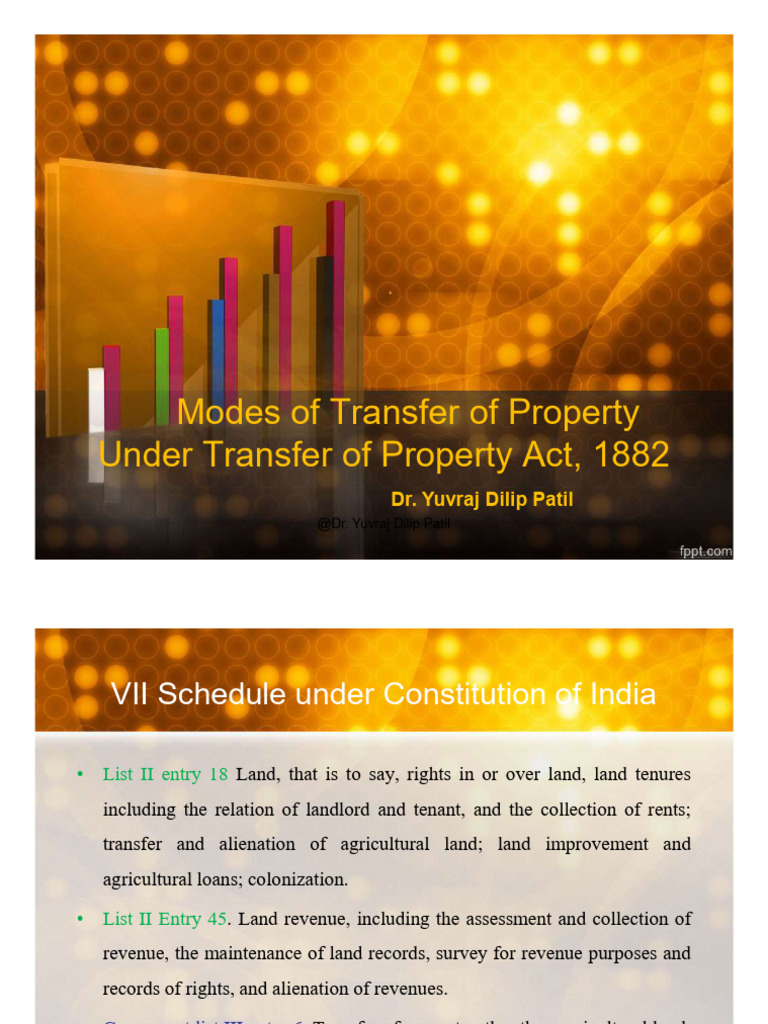 Transfer of Property Act | PDF | Mortgage Law | Lease