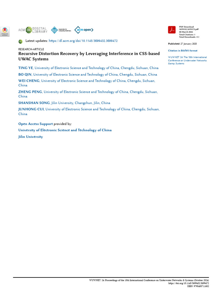 Recursive Distortion Recovery by Leveraging Interference in CSS-based ...