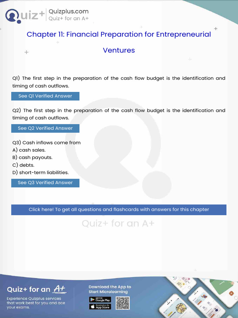 The First Step in The Preparation of The Cash Flow Budget Is The ...