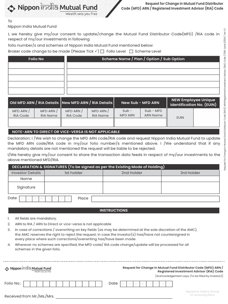 Change in Ria Code Request Form NIppon | PDF | Financial Services ...