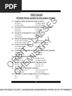 Orbit Classes Chemistry: Multiple Choice Questions (One Answer Correct)