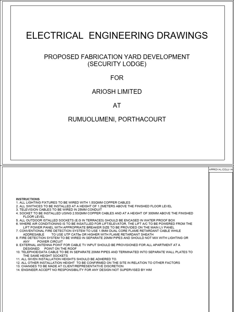 Electrical Design - Security Lodge | PDF | Electrical Engineering ...