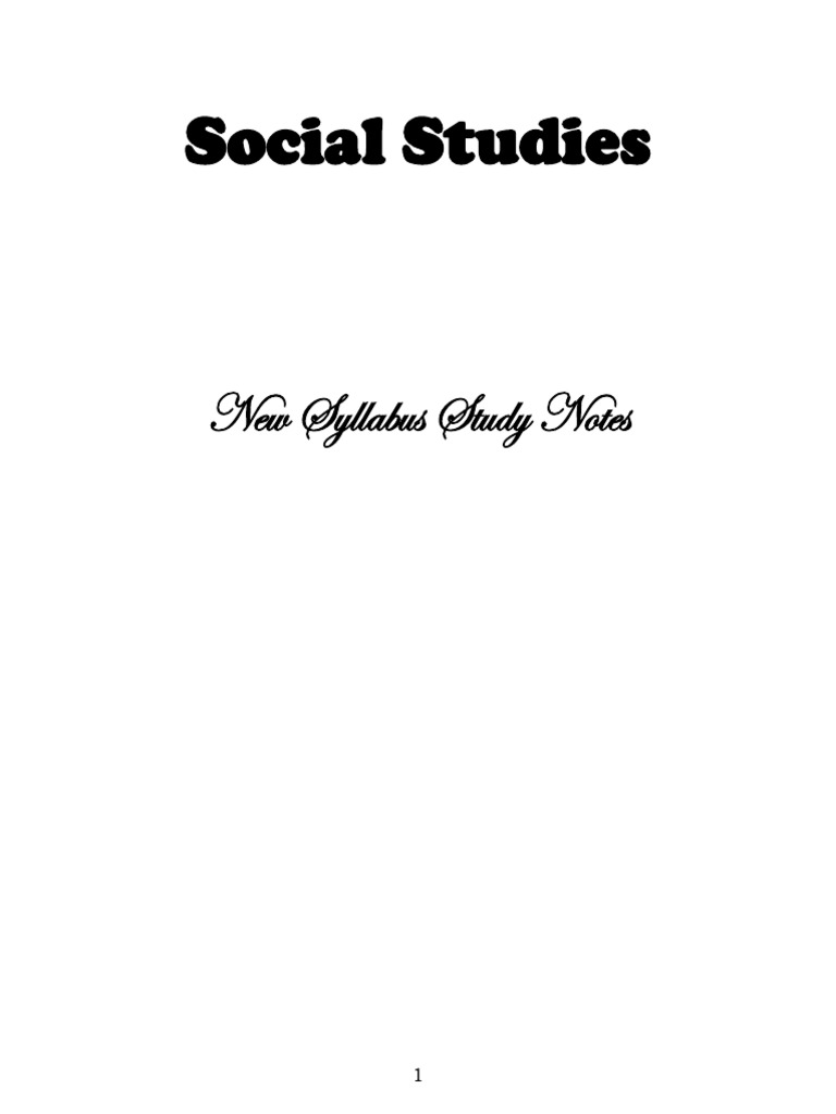 Form 1-2 Social Studies - Target | PDF | Family | Cost Of Living