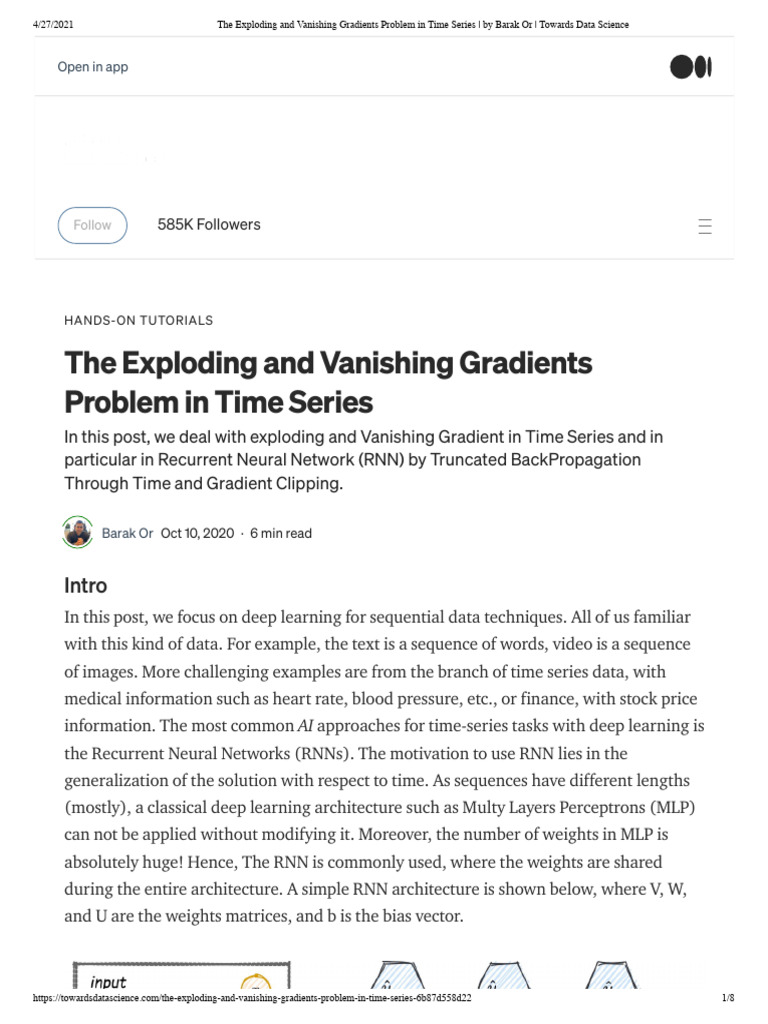 The Exploding and Vanishing Gradients Problem in Time Series - by Barak ...