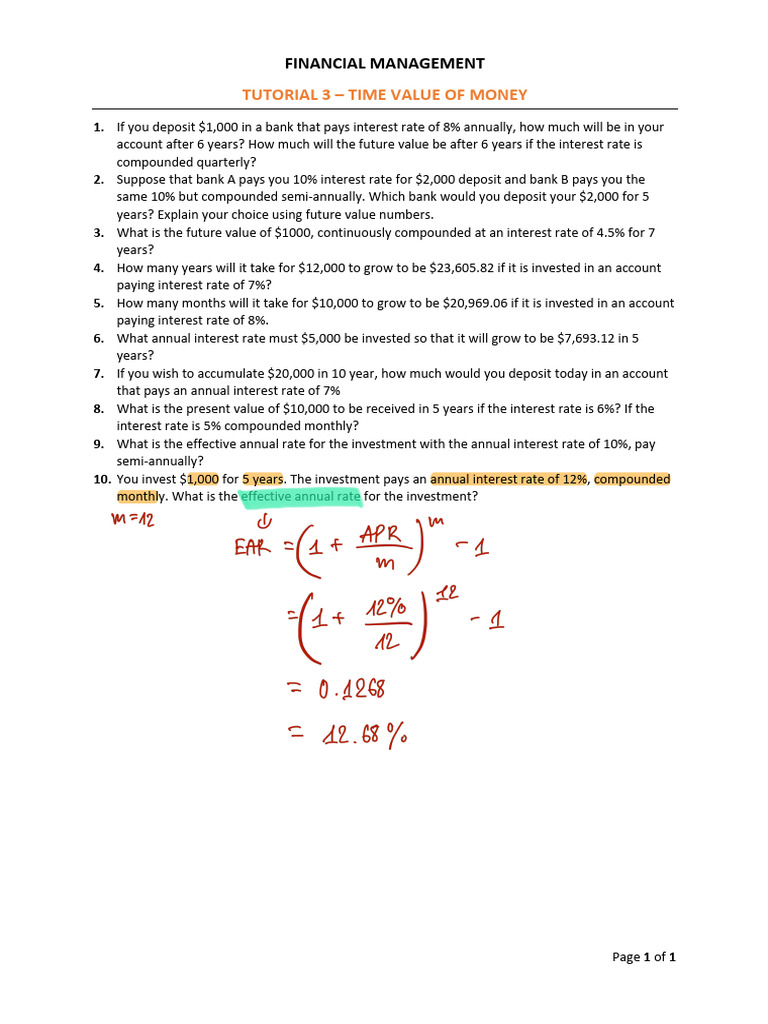 Tutorial 3 TVM1 | PDF