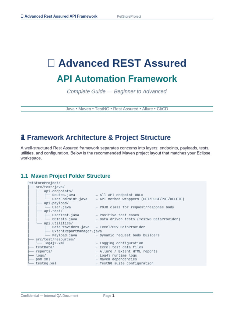 Advanced RestAssured Framework | PDF | Software Testing | Java ...