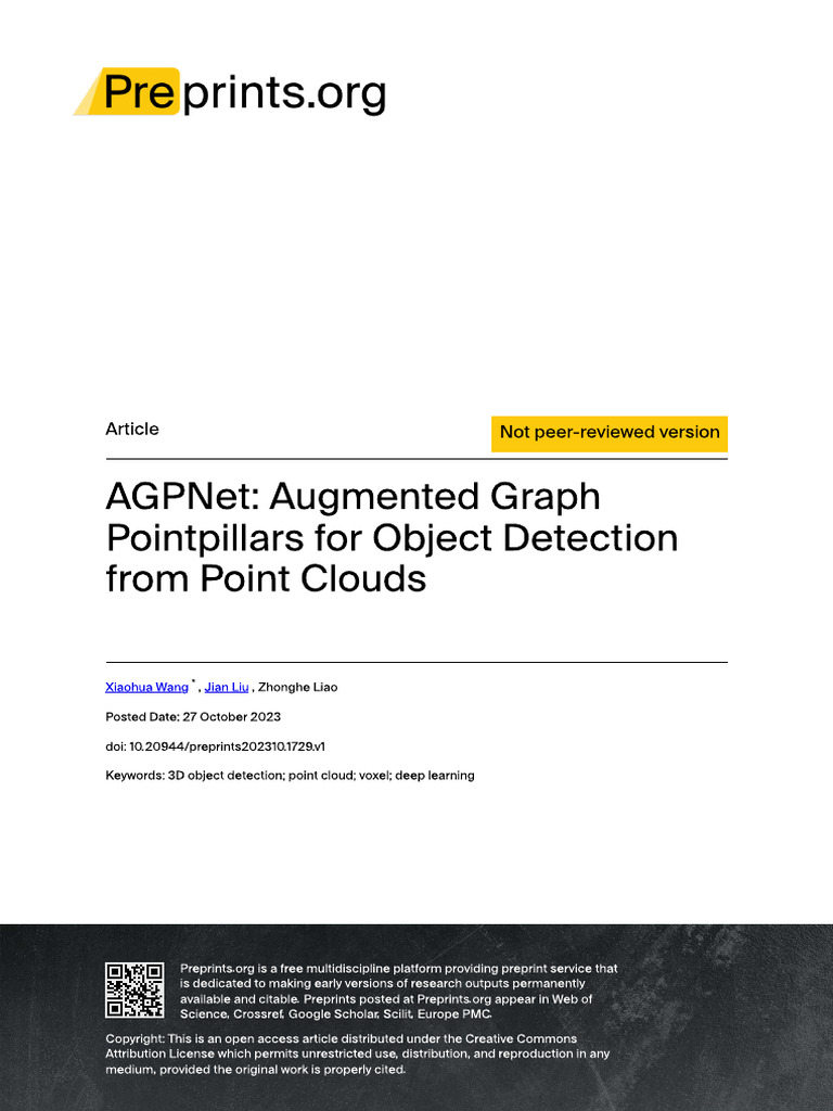 AGPNet Augmented Graph Pointpillars For Object Det | PDF | Deep ...