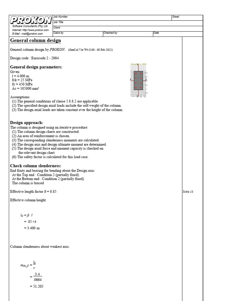 General Column Design | PDF | Mechanical Engineering