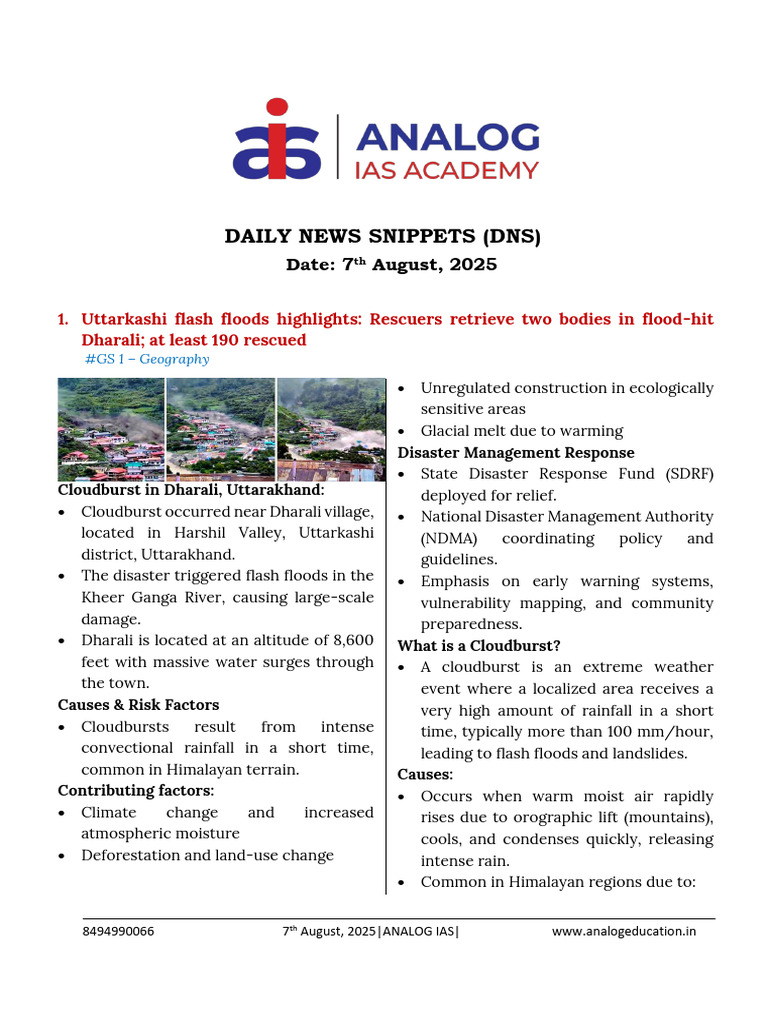 7th August, 2025. DNSA | PDF