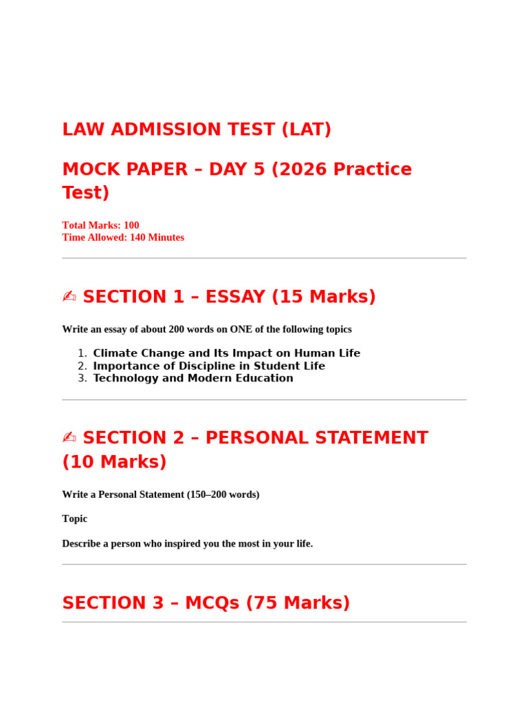 Examever's LAT | PDF