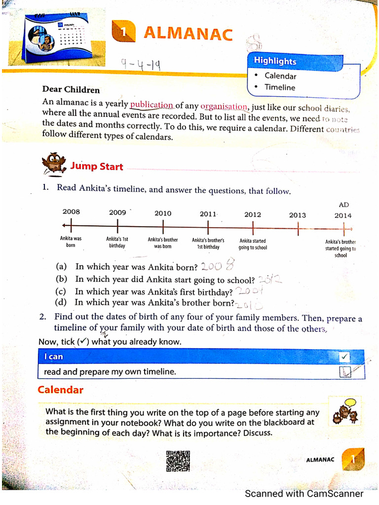 Ss Almanac - Text Book Pages 1-7 | PDF