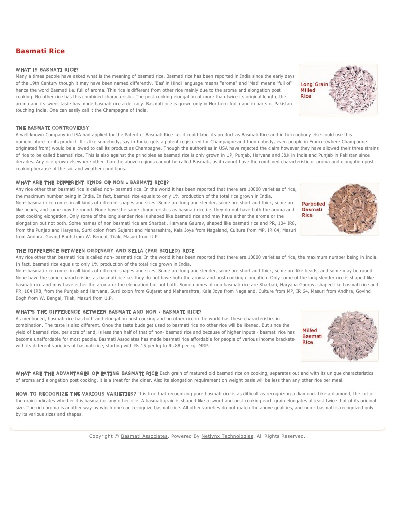 Basmati Rice | PDF
