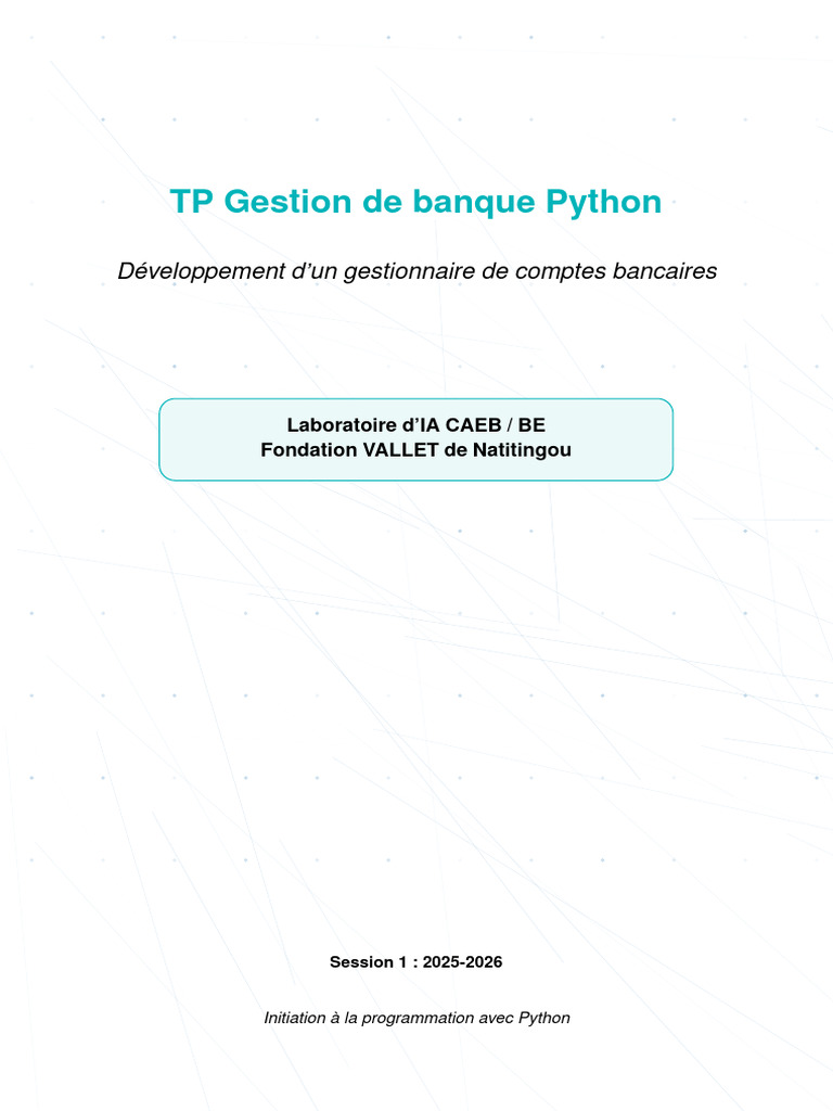 TP Gestion Bancaire 110532 | PDF | Banques | Fichier informatique