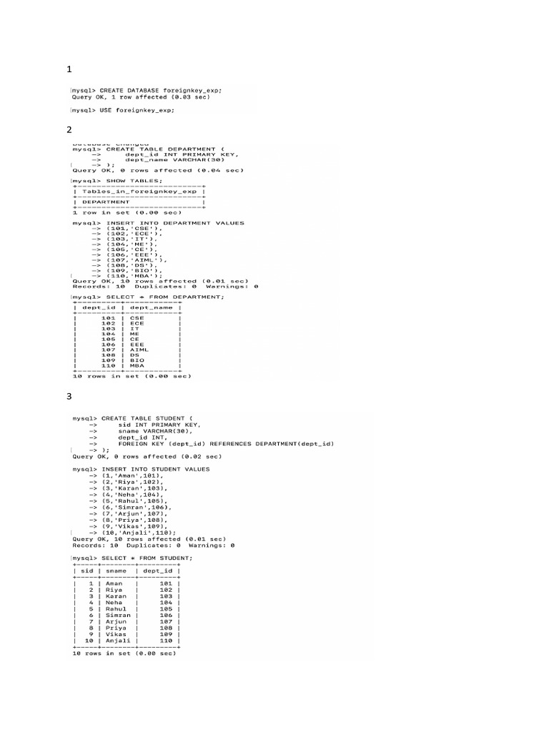 Dbms Experiment 5 | PDF