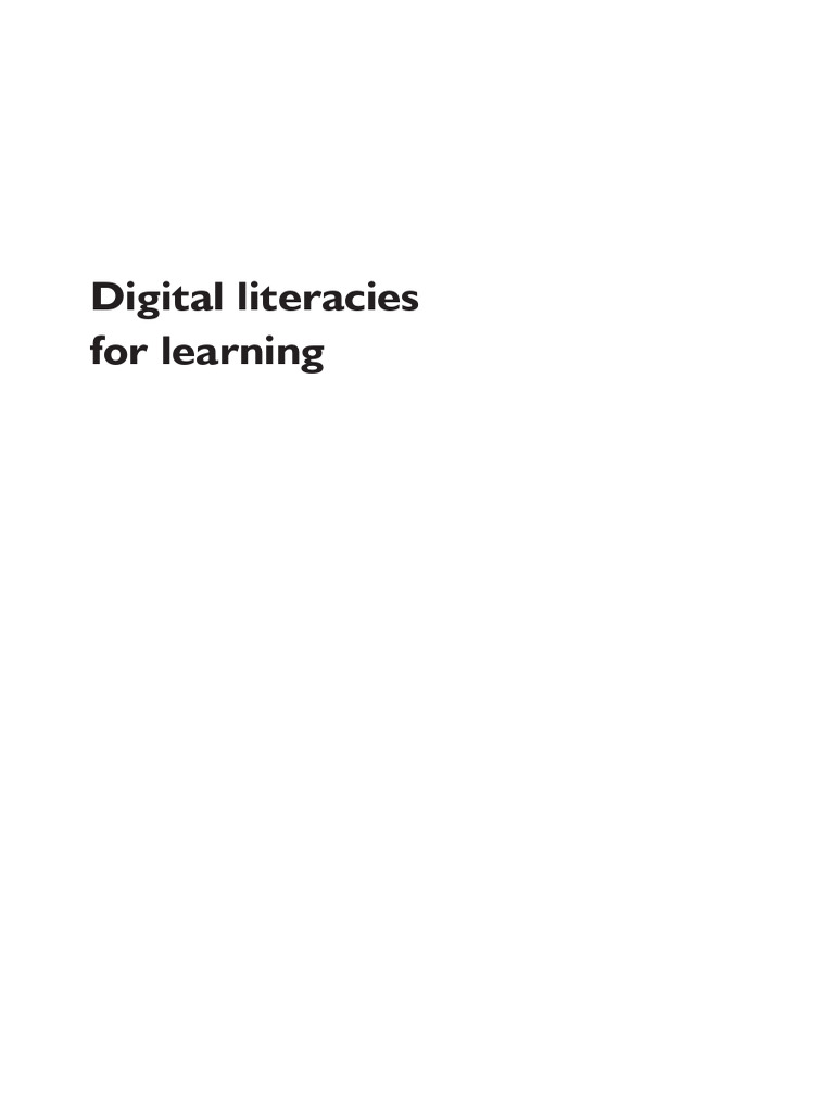 Digital Literacies For Learning 9781856049870 9781856045636 Compress ...