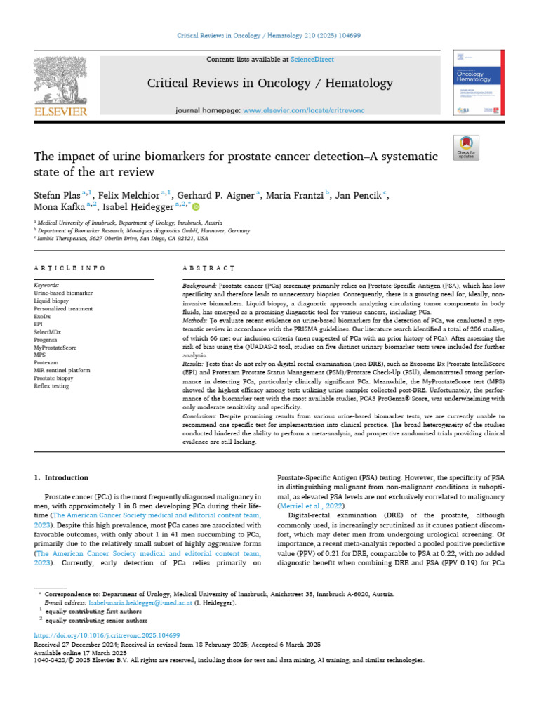 Mimic - Paper Review | PDF | Prostate Specific Antigen | Gene Expression