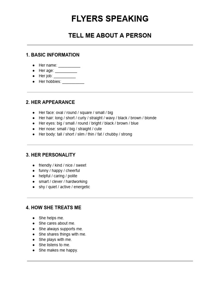 Talk About A Person | PDF