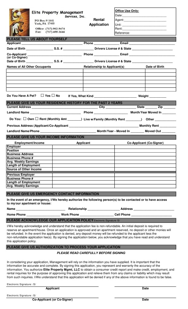 Simple Rental Application Form | PDF | Renting | Landlord