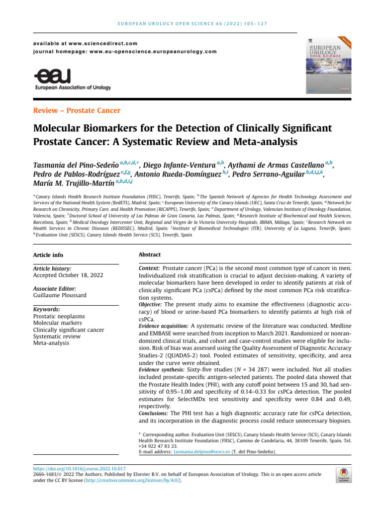 Mimic Paper | PDF | Prostate Specific Antigen | Sensitivity And Specificity
