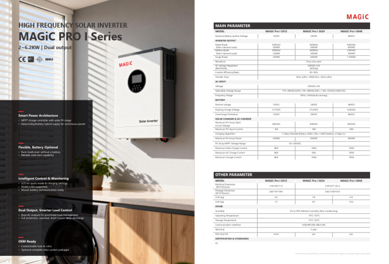 MAGiC PRO I | PDF | Power Inverter | Battery Charger