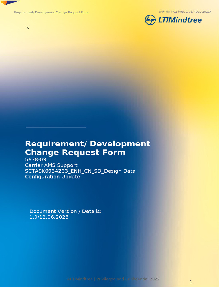 RGF - SCTASK0934263 - ENH - CN - SD - Design Data Configuration Update ...