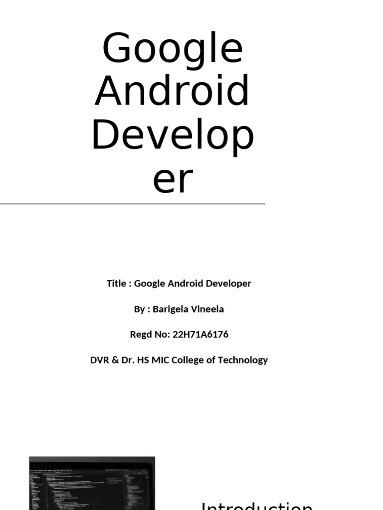 Android Internship Vineela | PDF | Android (Operating System) | Mobile App
