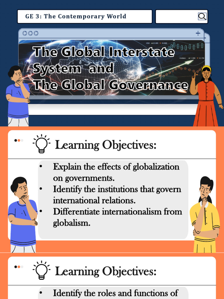 Lesson 4-The Global Interstate System and Lesson 5-The Global ...