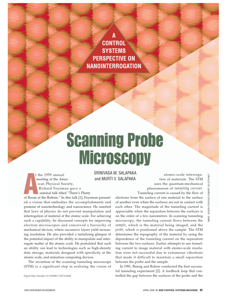 Scanning Probe Micros | PDF | Atomic Force Microscopy | Scanning ...