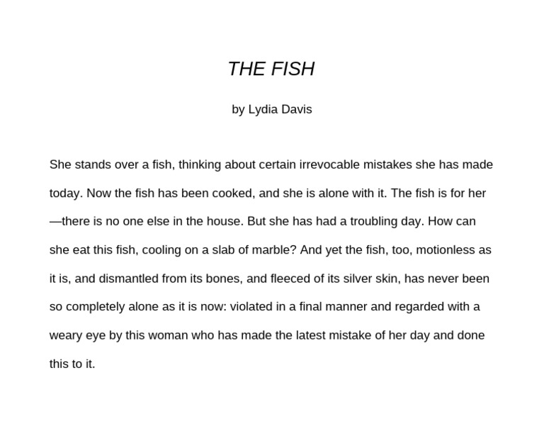 Davis - The Fish | PDF
