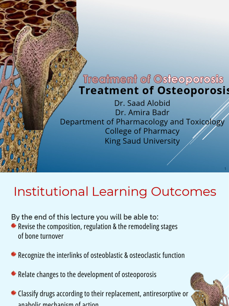 Osteoporosis Pharmacology .Highlighted | PDF | Bone | Osteoporosis