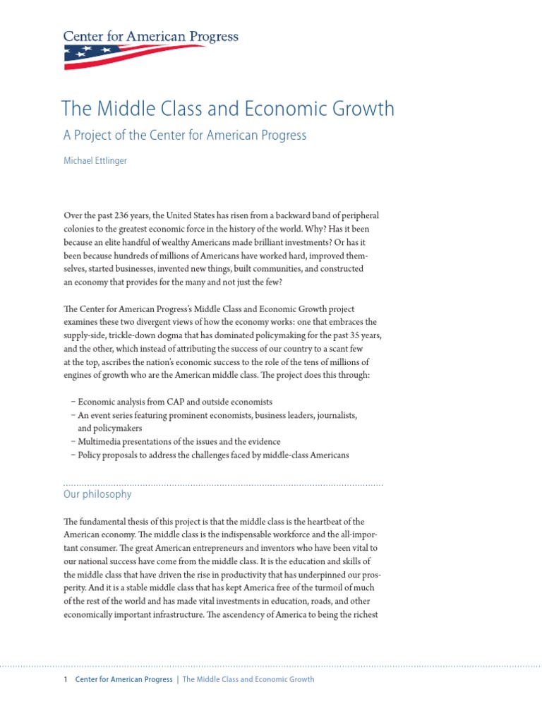 Middle Class: Key to Economic Growth | PDF | Middle Class | American ...
