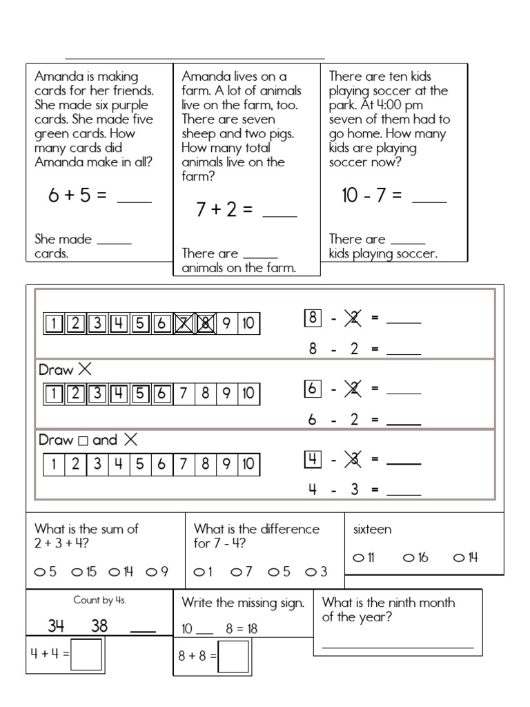 MathWorksheetsGrade1 5 14 | PDF