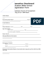 Operation Overboard Registration Form