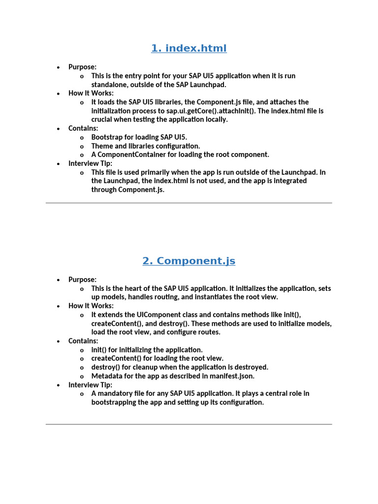 File Structure Sapui5 | PDF | Model–View–Controller | Software Engineering