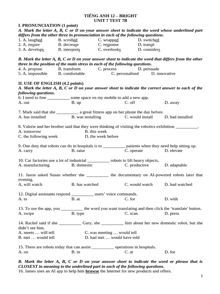 Bright 12 Test 7B (17-07-2024) | PDF | Application Software | Mobile App