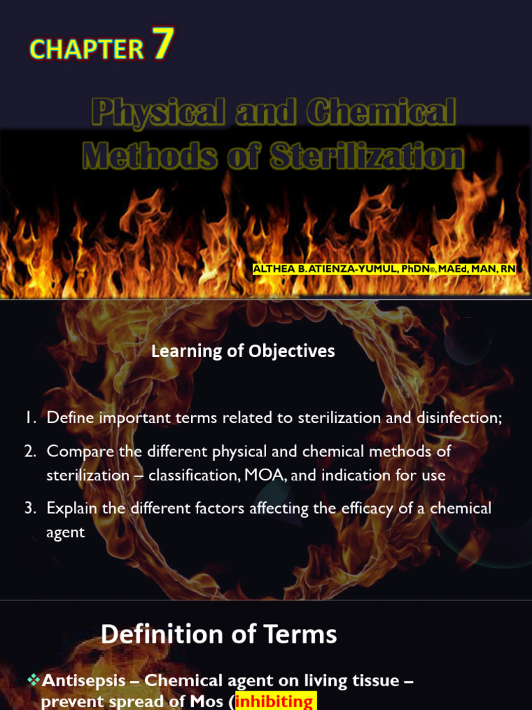 Chapter 7 Physical and Chemical Sterilization | PDF | Disinfectant ...