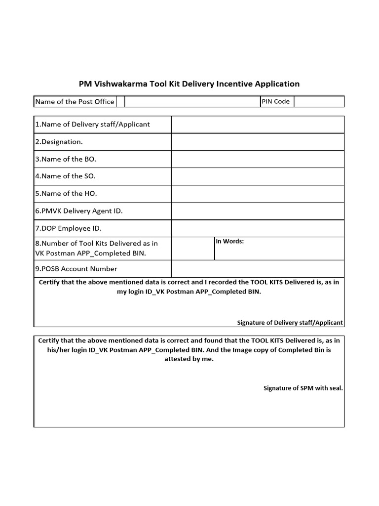 PMVK Incentive - Delivery Staff | PDF