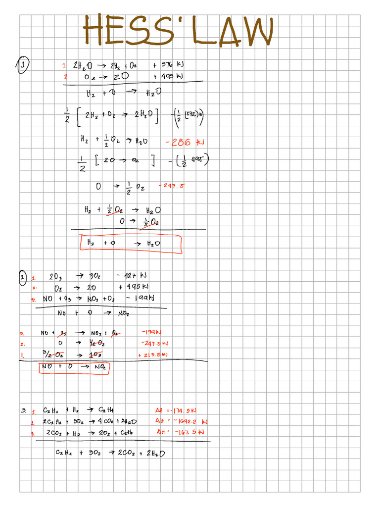 Hess Law & HHV | PDF