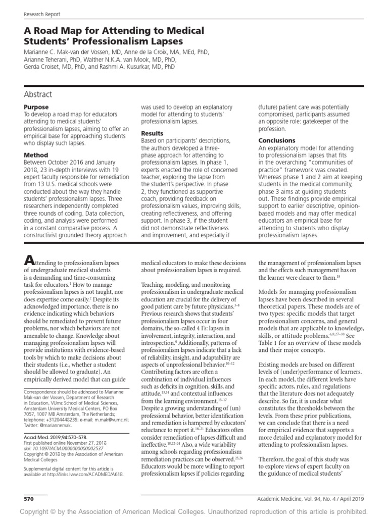 A Road Map For Attending To Medical Students .39 | PDF | Medical ...