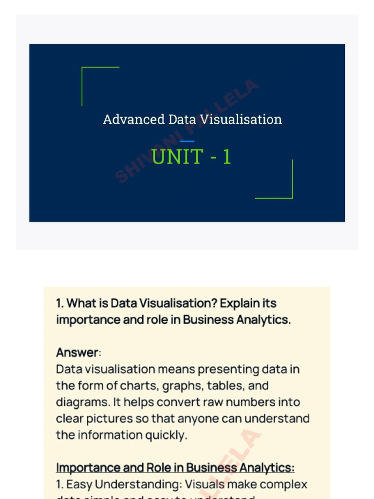 Advanced Data Visualization by Shivani Pallela | PDF