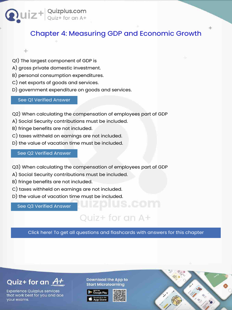 The Largest Component of GDP Is | PDF | Gross Domestic Product | Inflation
